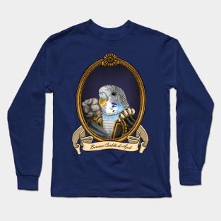 Renaissance Bird - Baroness Cordelia de Azule (A Blue Budgie) Long Sleeve T-Shirt